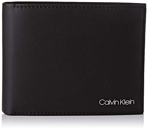 Calvin Klein - United 10cc + Coin, Carteras Hombre, Negro (Blackwhite Black), 1x1x1 cm (W x H L)