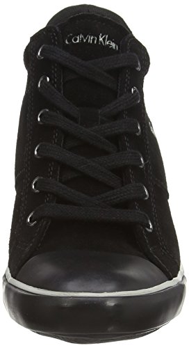 Calvin Klein Voss Suede - zapatillas altas de cuero mujer, color negro, talla 41