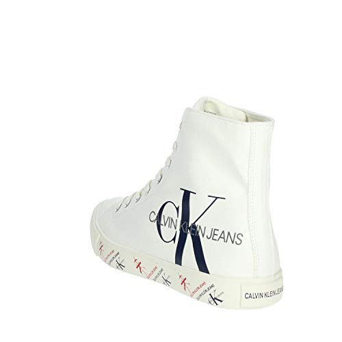 Calvin Klein Zapatillas de hombre Art B4S0669 Black Color Foto Medida a elegir Blanco Size: 39 EU