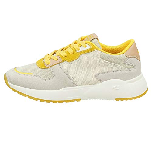 camel active Ramble Sneaker, Zapatillas Mujer, Beige Amarillo, 41 EU