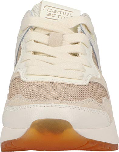 camel active Ramble Sneaker, Zapatillas Mujer, Blanco Roto, 38 EU