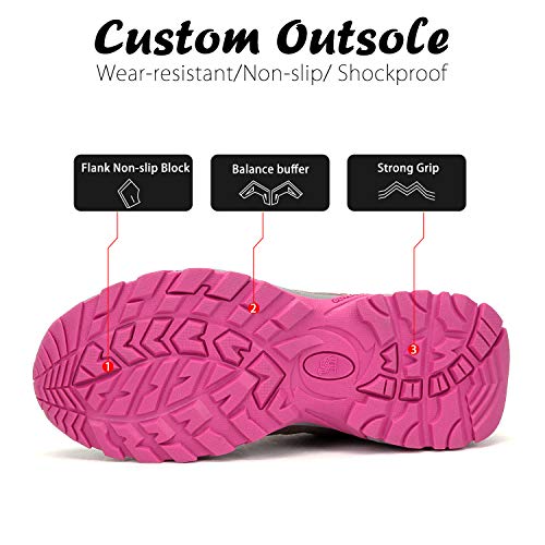 CAMEL CROWN Zapatos de Senderismo para Mujer Zapatillas de Escalada Zapatos Seguros para Alpinismo Montaña Excursionismo Trekking Deportes al Aire Libre