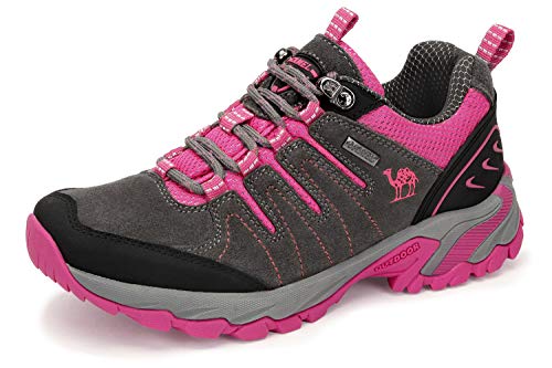 CAMEL CROWN Zapatos de Senderismo para Mujer Zapatillas de Escalada Zapatos Seguros para Alpinismo Montaña Excursionismo Trekking Deportes al Aire Libre