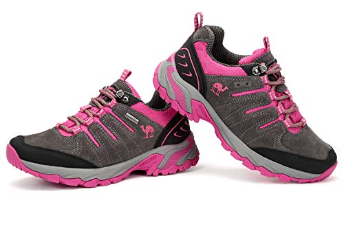 CAMEL CROWN Zapatos de Senderismo para Mujer Zapatillas de Escalada Zapatos Seguros para Alpinismo Montaña Excursionismo Trekking Deportes al Aire Libre