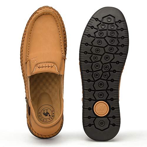 CAMEL CROWN Zapatos Mocasines Hombre Piel Zapatos Verano Hombre Casual, Slip On Zapatillas Cómodo para Verano Calzado de Walking para Hombre