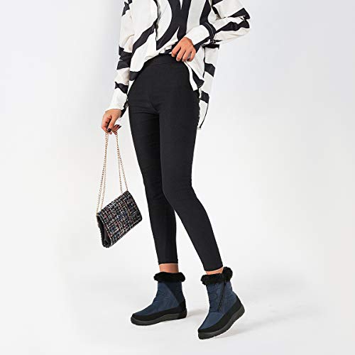 Camfosy Botas de Nieve para Mujer, Zapatos de Invierno Botas de Lluvia de Piel Botas Impermeables Furty Rising Hot para Caminar Senderismo