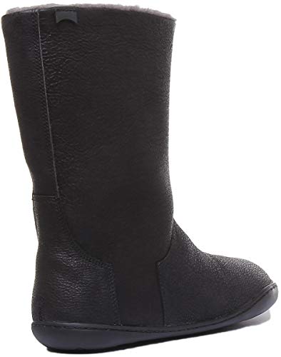 Camper Peu Cami, Bota Media Pantorrilla Mujer, Negro, 38 EU