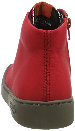 Camper Peu Touring, Botas Cortas al Tobillo Mujer, Rojo Brillante, 38 EU