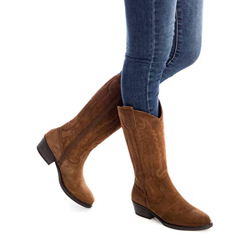 CARMELA - - Bota de señora campera - Cierre con Cremallera - Camel - 39 EU