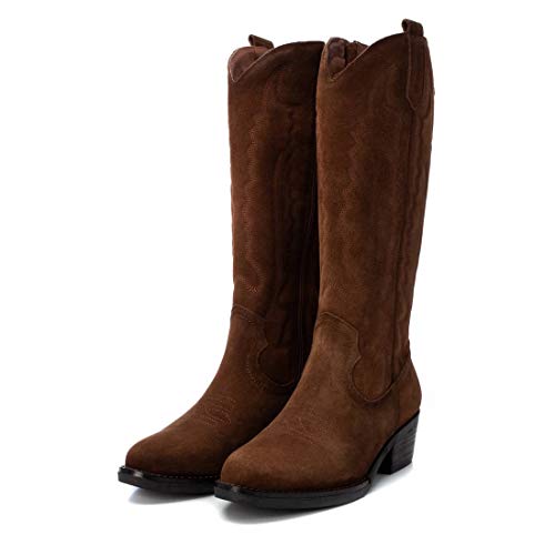 CARMELA - - Bota de señora campera - Cierre con Cremallera - Camel - 39 EU