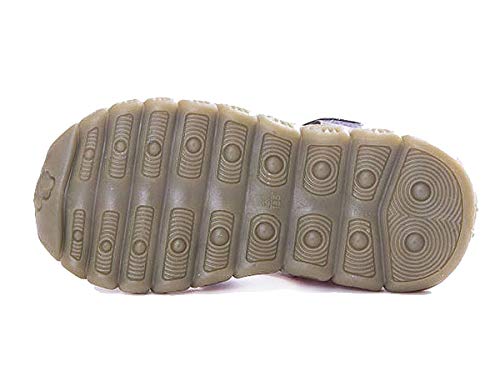 CELANDA Sandalias Punta Cerrada para Niño Niña, Niños Suave Único Auténtico Cuero Playa Sandalia Anti-Deslizante Sandalias Ocasionales del Estilo (Amarillo Talla:27 EU)