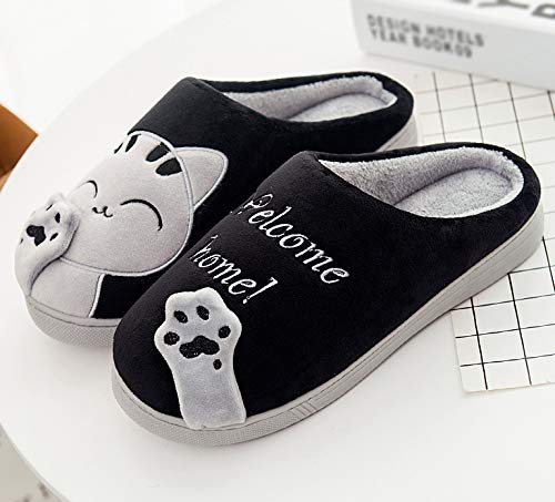 CELANDA Zapatillas de Casa para Mujer Hombre Cálido Zapatos de Estar Otoño Invierno Interior Casa Slippers Suave Algodón Zapatilla