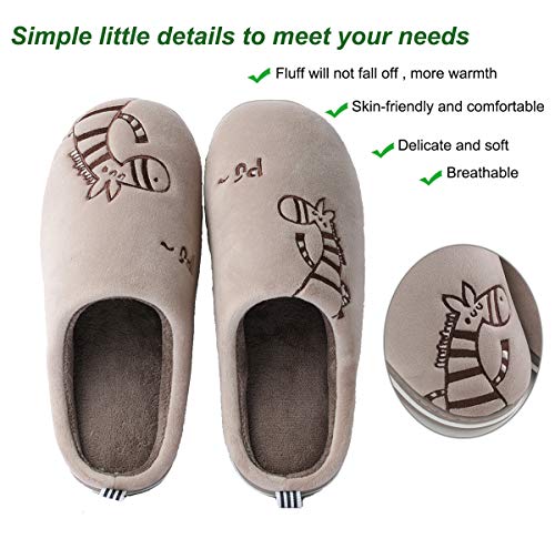 CELANDA Zapatillas de Casa para Mujer Hombre Cálido Zapatos de Estar Otoño Invierno Interior Casa Slippers Suave Algodón Zapatilla