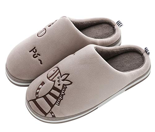 CELANDA Zapatillas de Casa para Mujer Hombre Cálido Zapatos de Estar Otoño Invierno Interior Casa Slippers Suave Algodón Zapatilla