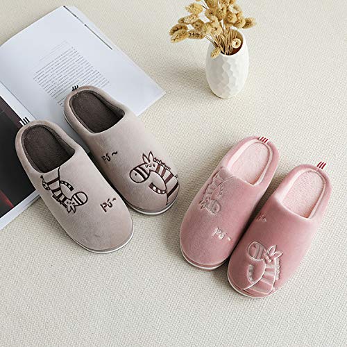 CELANDA Zapatillas de Casa para Mujer Hombre Cálido Zapatos de Estar Otoño Invierno Interior Casa Slippers Suave Algodón Zapatilla