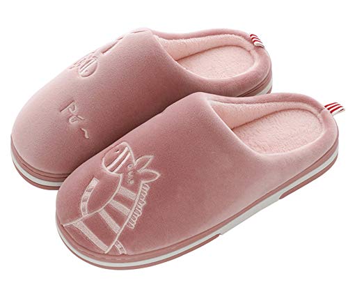 CELANDA Zapatillas de Casa para Mujer Hombre Cálido Zapatos de Estar Otoño Invierno Interior Casa Slippers Suave Algodón Zapatilla