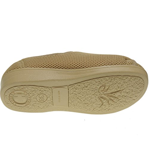 CELIARUIZ Patricia REJ. Zapatilla Ancho Especial Mujer Velcro con Tratamiento Antibacteriano Sanitized BEIG Talla 37