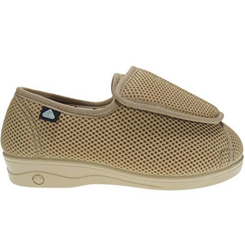 CELIARUIZ Patricia REJ. Zapatilla Ancho Especial Mujer Velcro con Tratamiento Antibacteriano Sanitized BEIG Talla 38