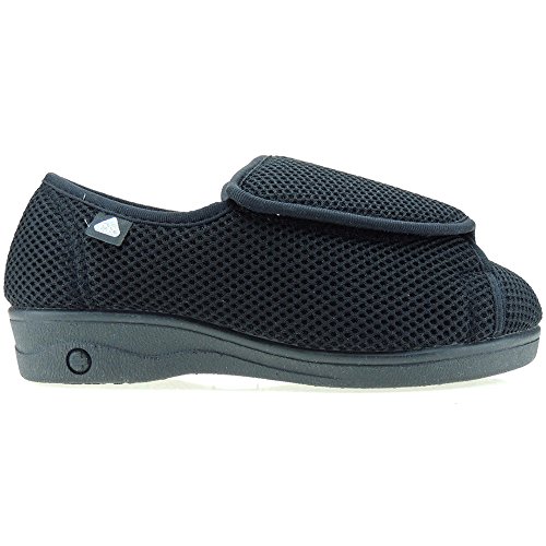 CELIARUIZ Patricia REJ. Zapatilla Ancho Especial Mujer Velcro con Tratamiento Antibacteriano Sanitized Negro Talla 38