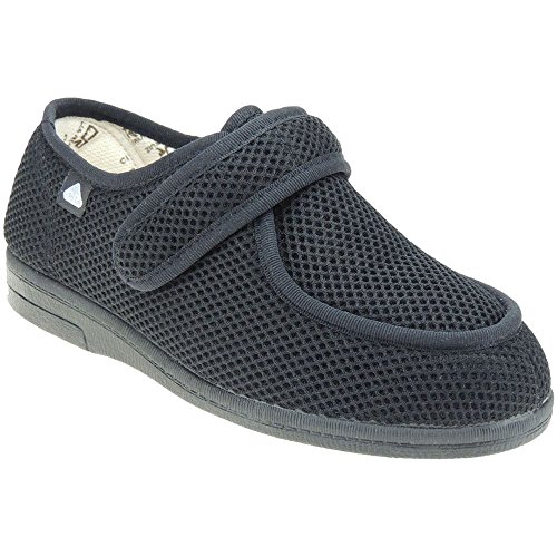 CELIARUIZ Wallaby-REJ Zapatilla Wallaby Rejilla Extra Ancho Especial Antibacteriana Sanitized Diabéticos Posoperatorio Velcro Hombre Mujer Unisex Negro Talla 40