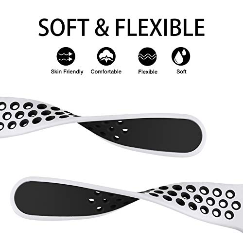 CeMiKa Correa Compatible con Apple Watch Correa 38mm 40mm 42mm 44mm, Suave Silicona Deporte Correa con Compatible con Apple Watch SE/iWatch Series 6 5 4 3 2 1, 42mm/44mm-S/M, Blanco/Negro