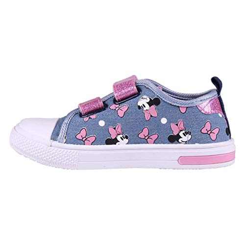 Cerdá 2300004707_T023-C56, Zapatillas Loneta Niña de Minnie Mouse-Licencia Oficial Disney, Azul y Rosa, 23 EU