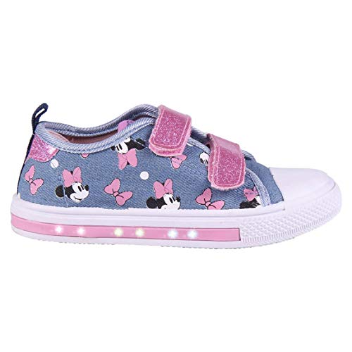 Cerdá 2300004707_T023-C56, Zapatillas Loneta Niña de Minnie Mouse-Licencia Oficial Disney, Azul y Rosa, 23 EU
