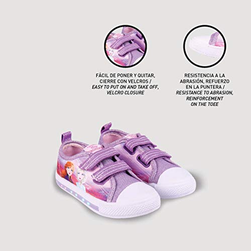 Cerdá 2300004711_T027-C72, Zapatillas de Lona Frozen 2-Licencia Oficial Disney, Morado, 27 EU