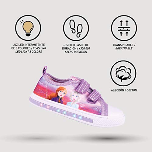 Cerdá 2300004711_T029-C72, Zapatillas de Lona Frozen 2-Licencia Oficial Disney, Morado, 29 EU