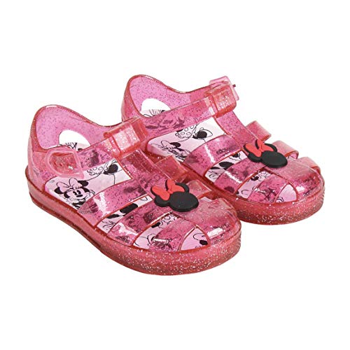 Cerdá Sandalias Cangrejeras Niña Minnie Mouse, Pescador Bebé-Niñas, Rojo, 24 EU