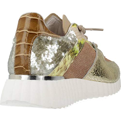 CETTI - Zapatillas Sport Casual - Cuero para: Mujer Color: Snake Platino-Natural Talla: 38