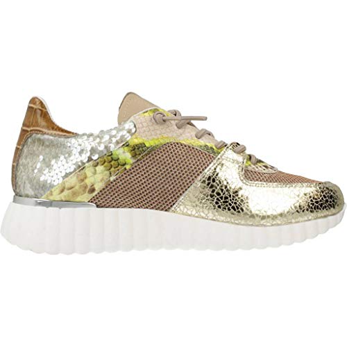 CETTI - Zapatillas Sport Casual - Cuero para: Mujer Color: Snake Platino-Natural Talla: 38