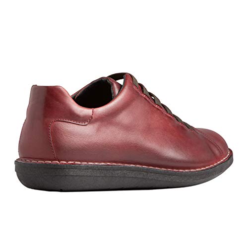 Chacal Shoes – Zapatos Casual en Piel para Hombre en Color Granate con cordón elástico para un Calzado fácil – Talla EU 42