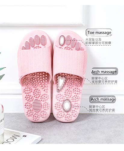 Chanclas de Masaje,Veluckin Zapatillas de Ducha Verano Antideslizante de Secado rápido,Azul Oscuro,44/45