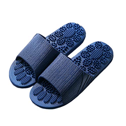 Chanclas de Masaje,Veluckin Zapatillas de Ducha Verano Antideslizante de Secado rápido,Azul Oscuro,44/45