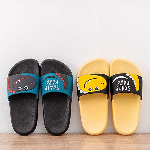 Chanclas de Playa Zapatos de Piscina para Niña Niño Sandalias Verano Antideslizante Zapatillas de Baño Casa Hombre Mujer Negro 28/29 EU