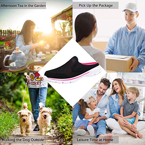 ChayChax Zapatillas de Estar por Casa para Mujer Hombre Zuecos Cómodos Suave Pantuflas de Interior Exterior Antideslizante Ligero Planos Zapatos de Casa, Negro, 39 EU