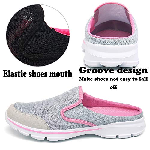 ChayChax Zapatillas de Estar por Casa para Mujer Hombre Zuecos Cómodos Suave Pantuflas de Interior Exterior Antideslizante Ligero Planos Zapatos de Casa, Gris, 38 EU