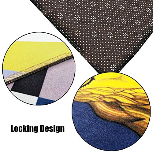 CHENG Alfombras Redondas para el Dormitorio Alfombra Redonda Playera de algodón Antideslizante Gimnasio de Juego Alfombra Redonda,diameter180cm