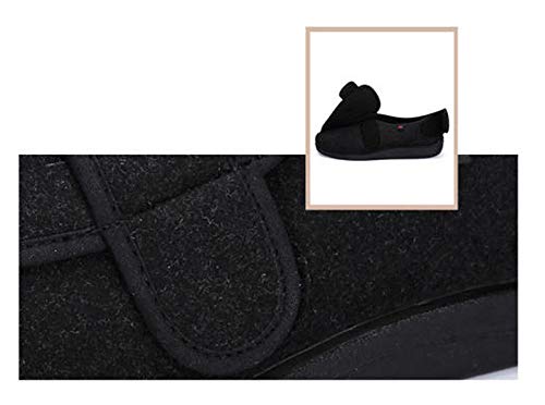 chenhe Estar por casa Zapatos Diabéticos Respirable,Zapatillas ortopédicas Lavables con Velcro, ampliamente adecuadas para Zapatillas de Espuma viscoelástica para diabéticos-Azul_43EU