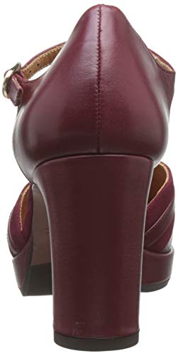 Chie Mihara Joyita, Zapatos con Tacon y Correa de Tobillo Mujer, Rojo (Anis Granate Ante Granate Anis Granate Ante Granate Granate), 40 EU