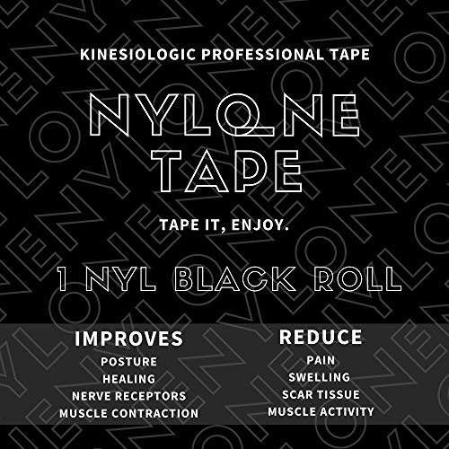 Cinta deportiva de nailon Kinesio, extraadhesiva, 100 % nailon, impermeable, extra elástico, suave, corrector de juanetes, cinta Crossfit, cinta de voleibol y fútbol, vendaje para dedos y tobillera.