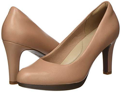 Clarks Adriel Viola, Zapatos de Tacón Mujer, Beige (Praline Leather Praline Leather), 40 EU