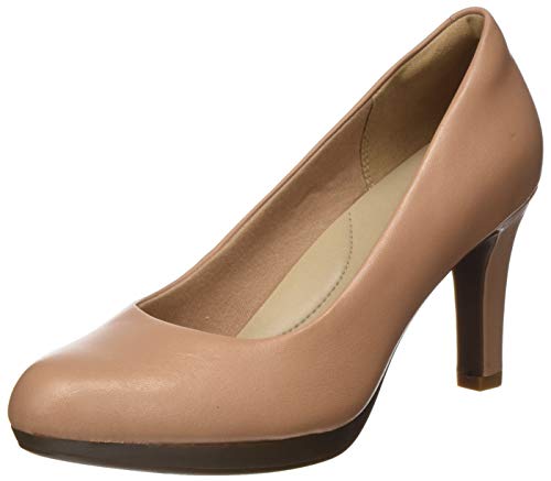 Clarks Adriel Viola, Zapatos de Tacón Mujer, Beige (Praline Leather Praline Leather), 40 EU