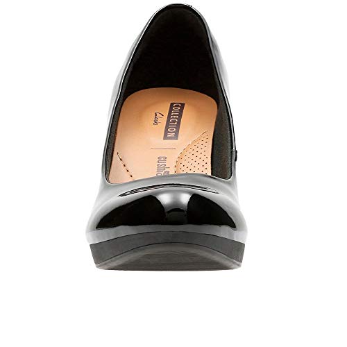 Clarks Adriel Viola, Zapatos de Tacón Mujer, Negro (Black Pat), 38 EU