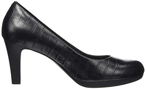 Clarks Adriel Viola, Zapatos de Vestir par Uniforme Mujer, Cocodrilo Negro, 41 EU