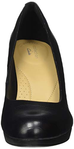 Clarks Adriel Viola, Zapatos de Vestir par Uniforme Mujer, Cocodrilo Negro, 41 EU