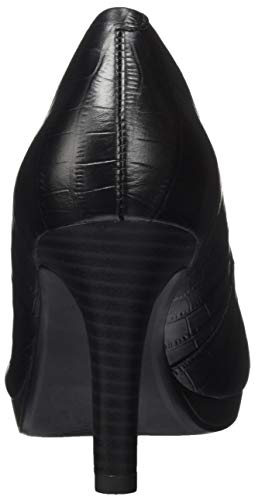 Clarks Adriel Viola, Zapatos de Vestir par Uniforme Mujer, Cocodrilo Negro, 41 EU