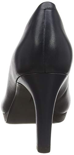 Clarks Adriel Viola, Zapatos de Vestir par Uniforme Mujer, Cuero Azul Marino, 42 EU