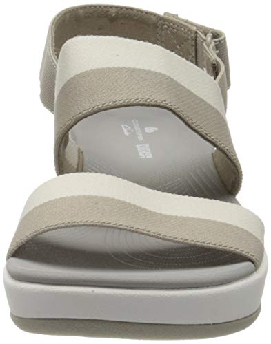 Clarks Arla Jacory, Sandalias de Talón Abierto para Mujer, Beige (Sand Multi Sand Multi), 40 EU